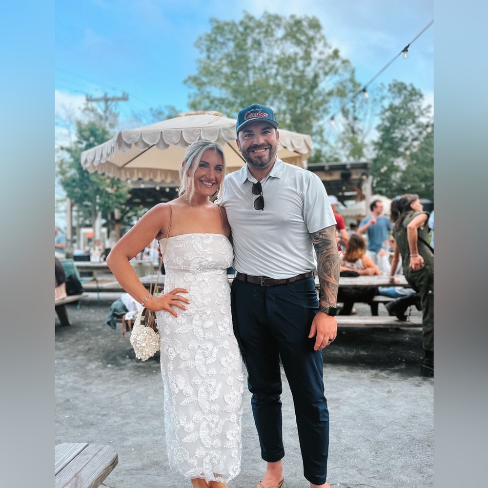 12th Tribe White Lace Wedding Dress